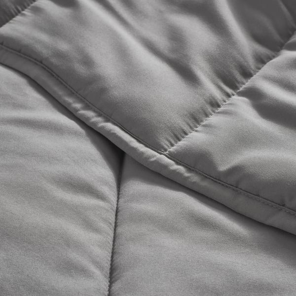 LÅSBRÄKEN Edredón, gris, Twin/Twin extra largo