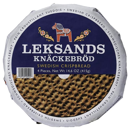 LEKSANDS KNÄCKEBRÖD Pan crujiente centeno, redondo, 1 lb