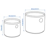 LEN Caja, juego de 2, verde/gris claro