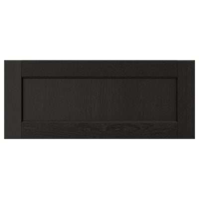 LERHYTTAN Frente de cajón, teñido en negro, 24x10 "