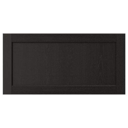 LERHYTTAN Frente de cajón, teñido en negro, 30x15 "