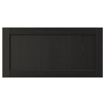 LERHYTTAN Frente de cajón, teñido en negro, 30x15 "