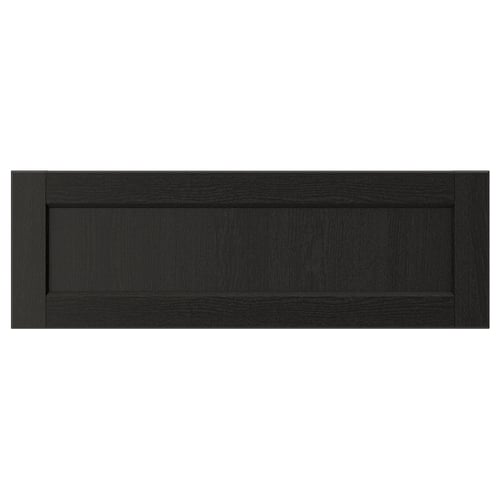 LERHYTTAN Frente de cajón, teñido en negro, 30x10 "