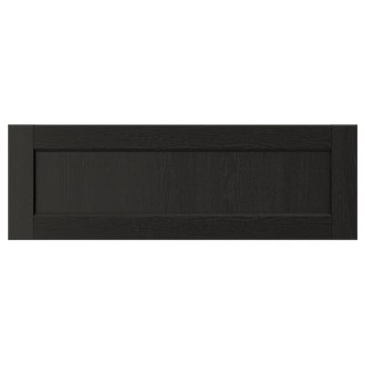 LERHYTTAN Frente de cajón, teñido en negro, 30x10 "