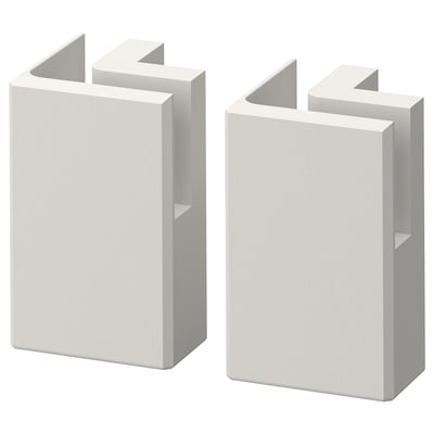 LERHYTTAN Pata de esquina plinto decorativo, gris claro, 4 1/4 " 2 paq