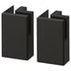 LERHYTTAN Pata de esquina plinto decorativo, teñido en negro, 4 1/4 " 2 paq