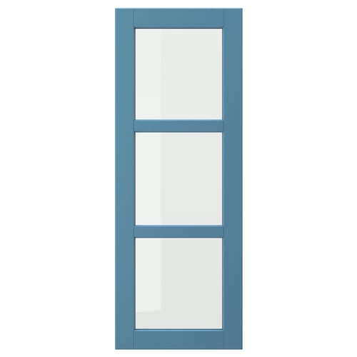 LERHYTTAN Puerta de vidrio, azul, 15x40 "