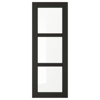 LERHYTTAN Puerta de vidrio, teñido en negro, 15x40 "