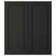 LERHYTTAN Puerta gabinete bajo esquina, 2pz, teñido en negro, 13x30 "
