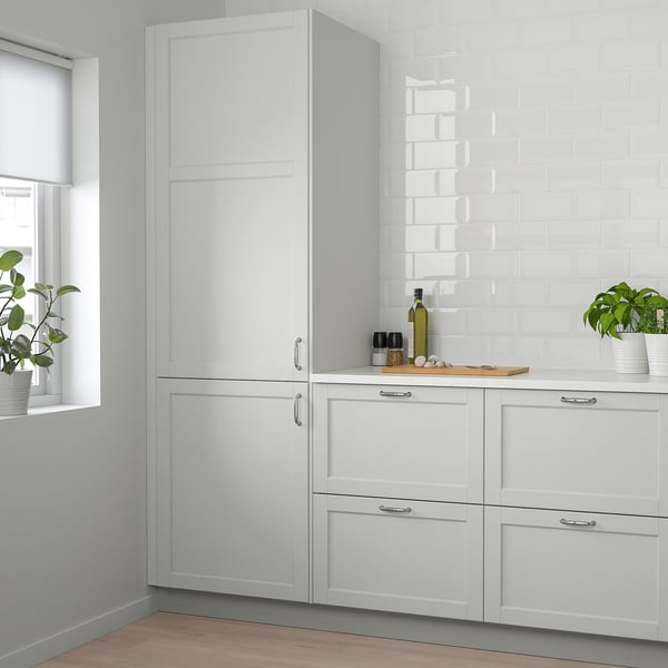 LERHYTTAN Puerta, gris claro, 15x40 "