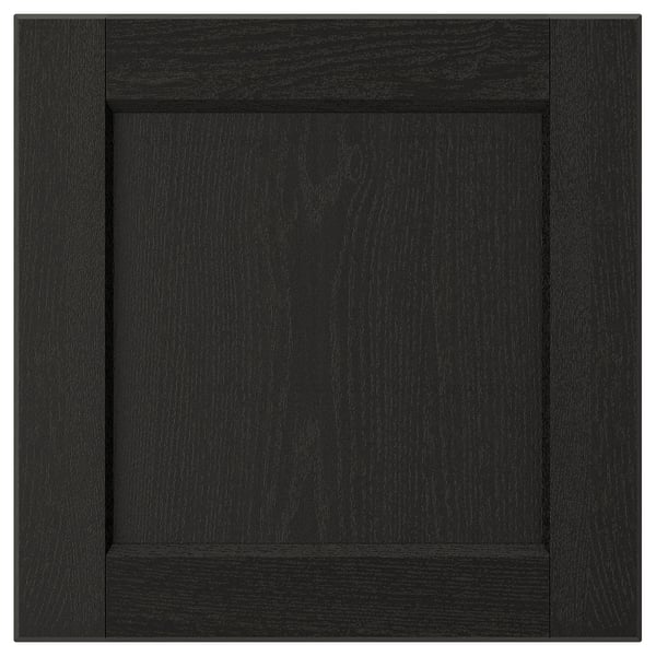 LERHYTTAN Puerta, teñido en negro, 15x15 "