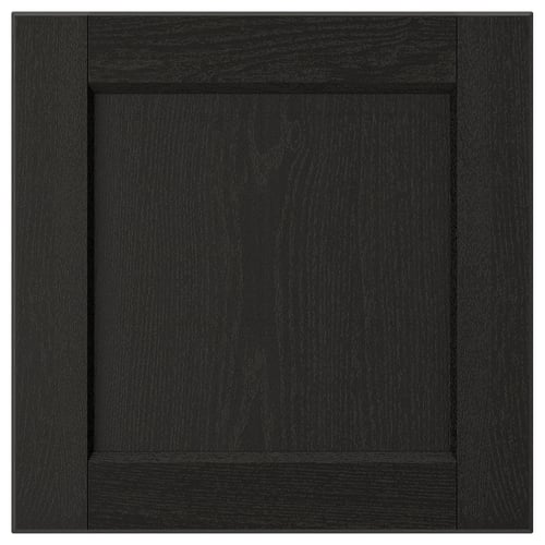 LERHYTTAN Puerta, teñido en negro, 15x15 "