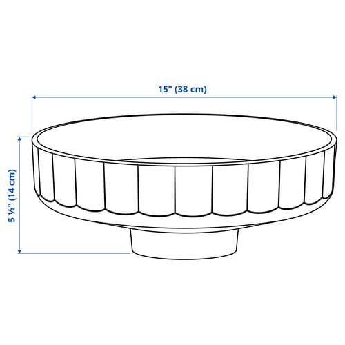 LERSJÖN Lavamanos para barra de baño+sifón, blanco, 15x5 1/2 "
