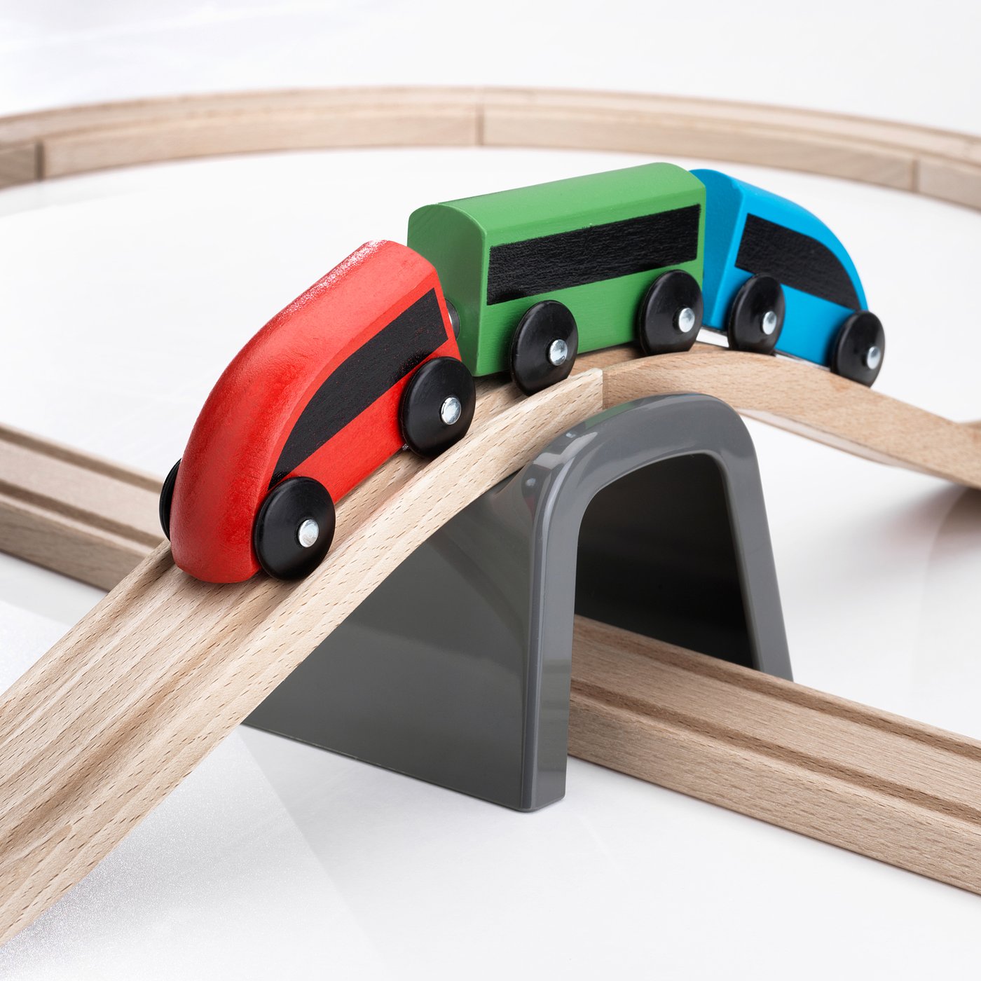 LILLABO Juego de tren básico, 20 piezas, multicolor