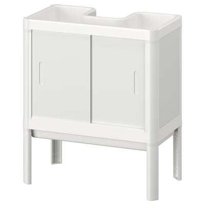LILLTJÄRN Tocador de baño bajo+2 puertas, blanco, 17 3/8x19 5/8x9 7/8 "
