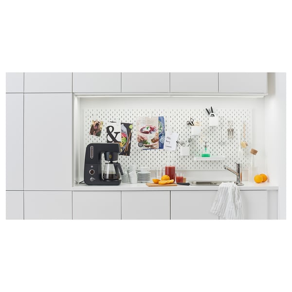 LILLTRÄSK Barra de cocina, blanco/laminado, 74x1 1/8 "