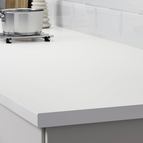 LILLTRÄSK Barra de cocina, blanco/laminado, 74x1 1/8 "