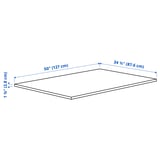 LILLTRÄSK Barra para isla de cocina, blanco/laminado, 50x34 ½x1 1/8 "