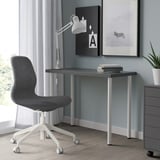 LINNMON / ADILS Mesa, gris oscuro/blanco, 39 3/8x17 3/4 "