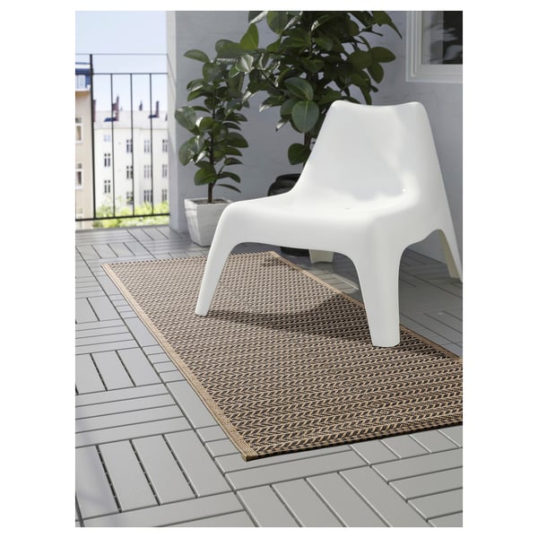 LOBBÄK Alfombra interior/exterior, beige, 2 ' 7 "x6 ' 7 "