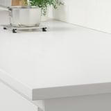 LOCKEBO Barra de cocina personalizada, blanco/compuesto de vidrio, 1 1/8 "