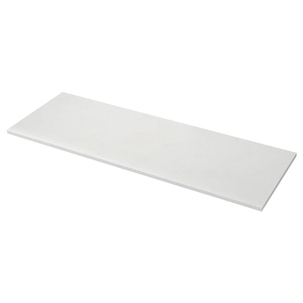 LOCKEBO Barra de cocina personalizada, blanco efecto de mármol/compuesto de vidrio, 1 1/8 "