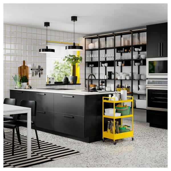 LOCKEBO Barra de cocina personalizada, blanco efecto de mármol/compuesto de vidrio, 1 1/8 "