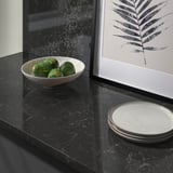 LOCKEBO Barra de cocina personalizada, negro efecto de mármol/compuesto de vidrio, 1 1/8 "