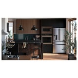 LOCKEBO Barra de cocina personalizada, negro efecto de mármol/compuesto de vidrio, 1 1/8 "