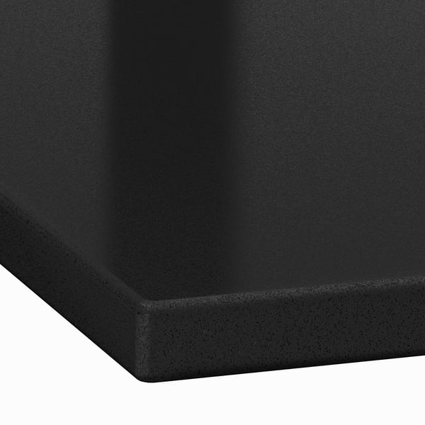 LOCKEBO Barra de cocina personalizada, negro efecto de piedra/compuesto de vidrio, 1 1/8 "