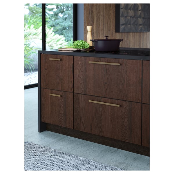 LOCKEBO Barra de cocina personalizada, negro efecto de piedra/compuesto de vidrio, 1 1/8 "