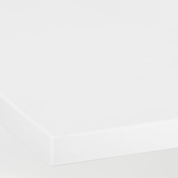 LOCKEBO Encimera de cocina personalizada, blanco/compuesto de vidrio, 1 1/8 "