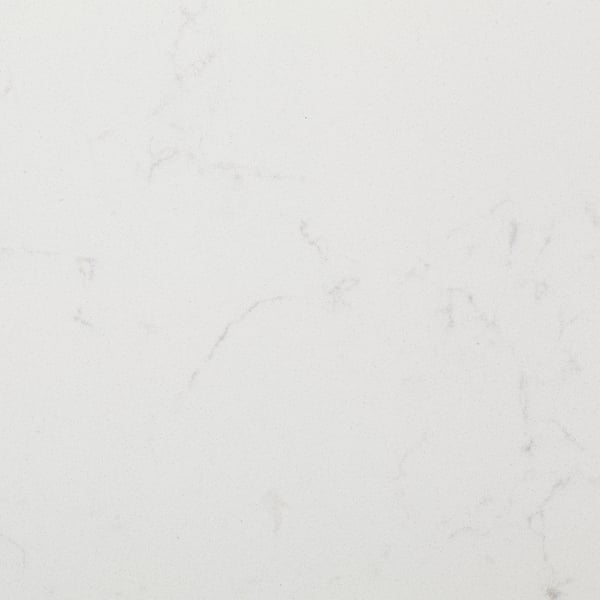 LOCKEBO Encimera de cocina personalizada, blanco efecto de mármol/compuesto de vidrio, 1 1/8 "