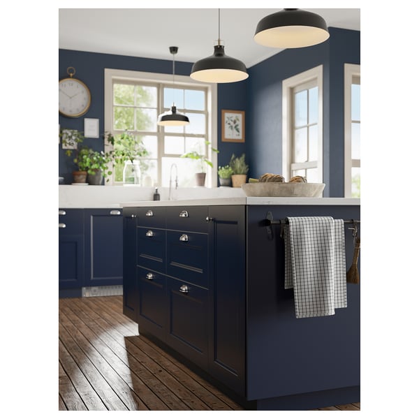 LOCKEBO Encimera de cocina personalizada, blanco efecto mármol alegre/compuesto de vidrio, 1 1/8 "