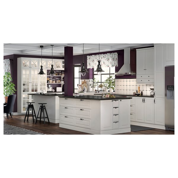 LOCKEBO Encimera de cocina personalizada, negro efecto de mármol/compuesto de vidrio, 1 1/8 "