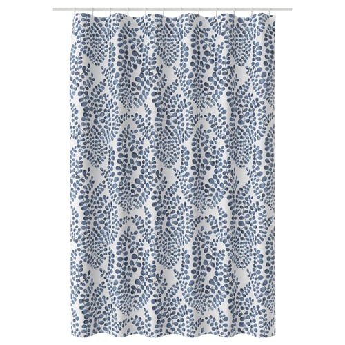 LÖJTNANT Cortina de baño, azul, 72x72 "