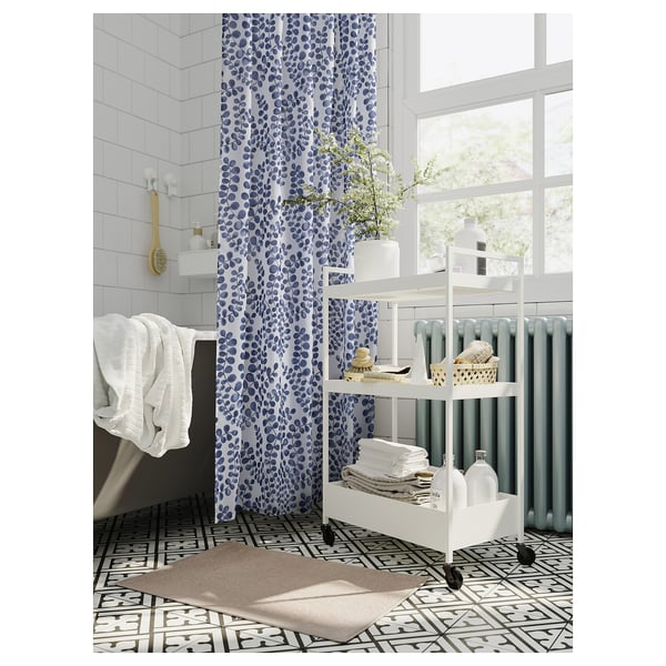 LÖJTNANT Cortina de baño, azul, 72x72 "