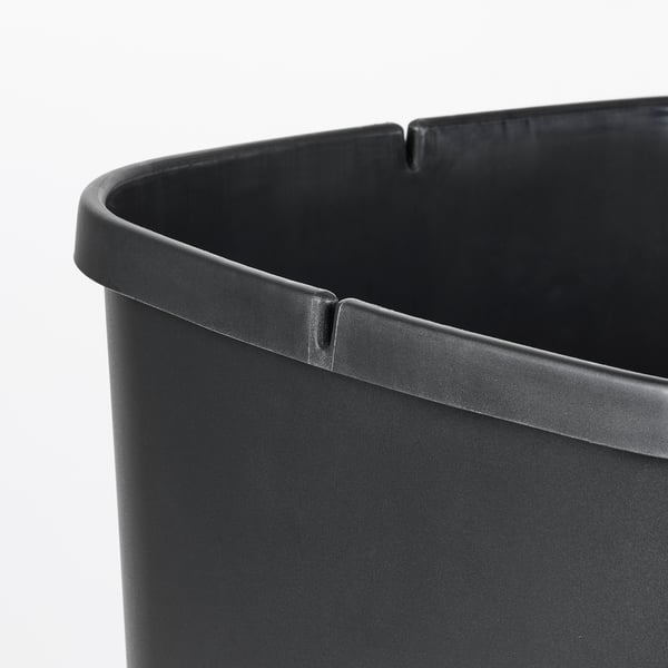 LÖVKVAST Cubo con tapa, negro, 13 gal