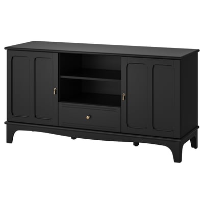 LOMMARP Banco para TV, negro, 62 5/8x17 3/4x31 7/8 "