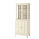 LOMMARP Gabinete+puertas de vidrio, beige claro, 33 7/8x78 3/8 "