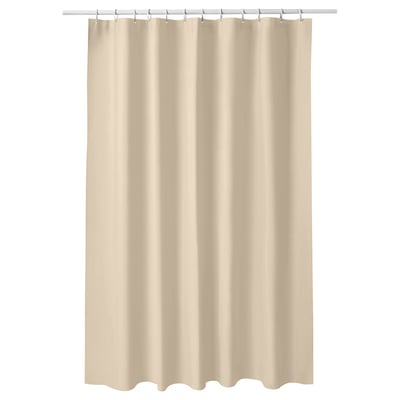 LUDDHAGTORN Cortina de baño, beige claro, 72x72 "