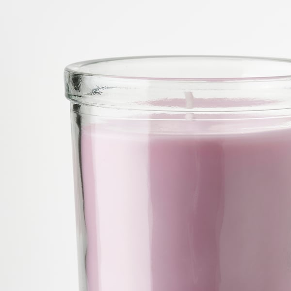 LUGNARE Vela perfumada recipiente de vidrio, Jazmín/rosado, 40 hr