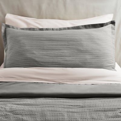 LUKTVICKER Juego de edredón, gris, Tamaño full/queen