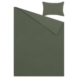 LUKTVICKER Juego de edredón, verde, Twin/Twin extra largo