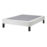 LYNGÖR Base cama con tablillas+patas, blanco, Tamaño full