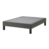 LYNGÖR Base cama con tablillas+patas, gris oscuro, Tamaño full