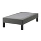 LYNGÖR Base cama con tablillas+patas, gris oscuro, Tamaño twin