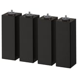 LYNGÖR Base de tablillas+patas, blanco, Tamaño King