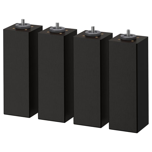 LYNGÖR Base de tablillas+patas, gris oscuro, Tamaño King