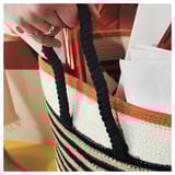 MÄVINN Canasta de almacenaje, a rayas multicolor